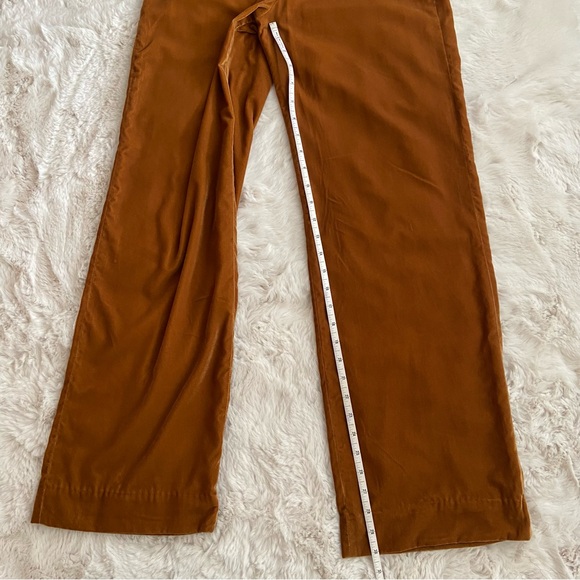 & OTHER STORIES High Waisted Velvet Trousers Burnt Orange - Picture 4 of 8